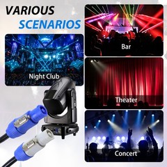 10 Feet Stage Lighting PowerCON NAC3FCA to NAC3FCB Power Cord Male to Female End