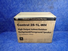NEW JBL Control 28-1L-WH High-Output 8-Ohm In/Outdoor Speaker PAIR