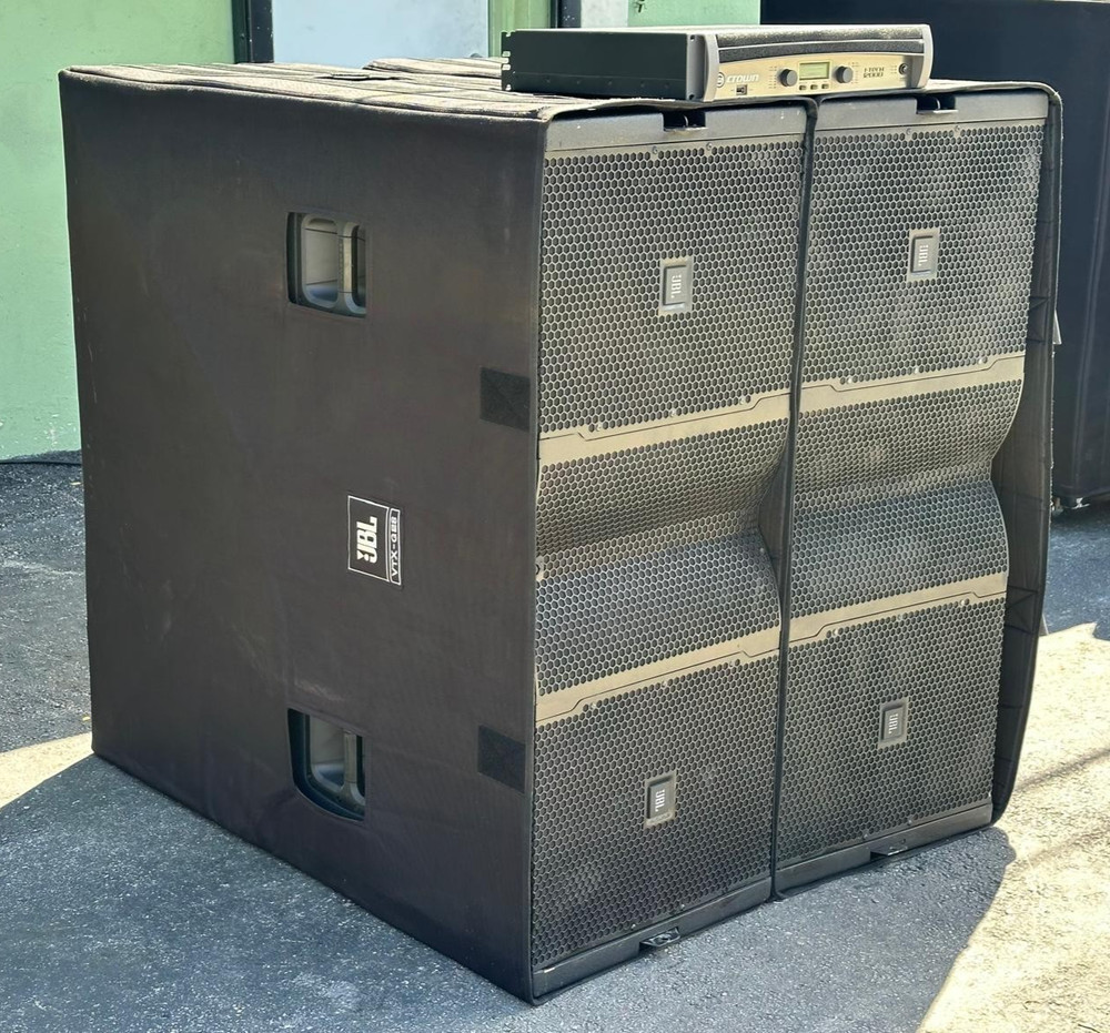 (2) JBL VTX G28 Dual 18″ 8000W Subwoofer (1) CROWN 12000HD AMP (TRUEHEARTSOUND)