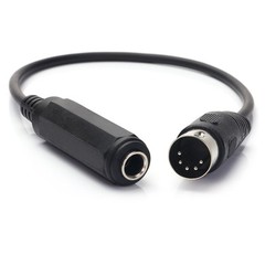 6.35mm Female 1/4″ TRS to DIN 5 Pin MIDI Cable Adapter for Speaker, Amplifier