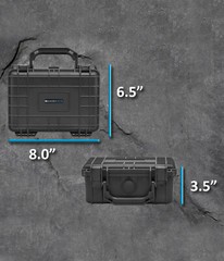 CM 8″ Waterproof Case fits Projectors, Mics, Compact Mixers and More – Case Only