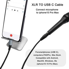 Professional 3.3ft USB-C to XLR Female Audio Cable for Crystal Clear Sound