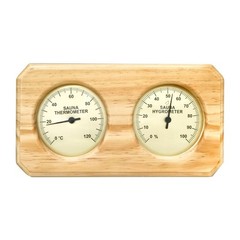 Wood and Metal Fahrenheit For sauna Thermometer Hygrometer for For sauna Rooms