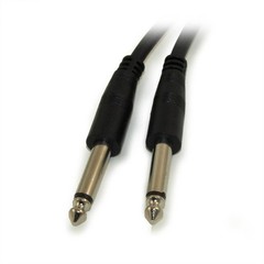 6 inch 1/4inch MONO (TS) Guitar Cable Male to Male 28AWG Nickel Plated