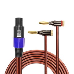 GINTOOYUN Banana Plug to Speakon Cable Double Banana Plug to Speakon Male Spe…