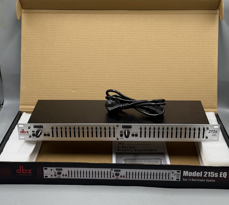 DBX 215s 15-Band Dual Channel Graphic Equalizer Switchable ±6 or ±15 dB New