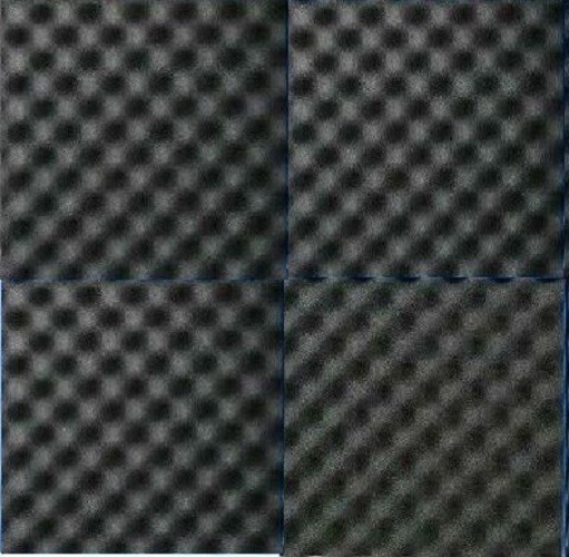 4 PK Black Egg Crate Acoustic Foam Tile Panel Wall Tile Soundproofing 12x12x1.5″