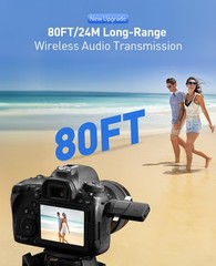 3-in-1 Mini Microphone for iPhone: Wireless Lavalier Microphone with 80ft Ran…