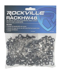 Rockville RACKHW48 – 48 Pack of Rack Screws and Cage Nuts and Washers