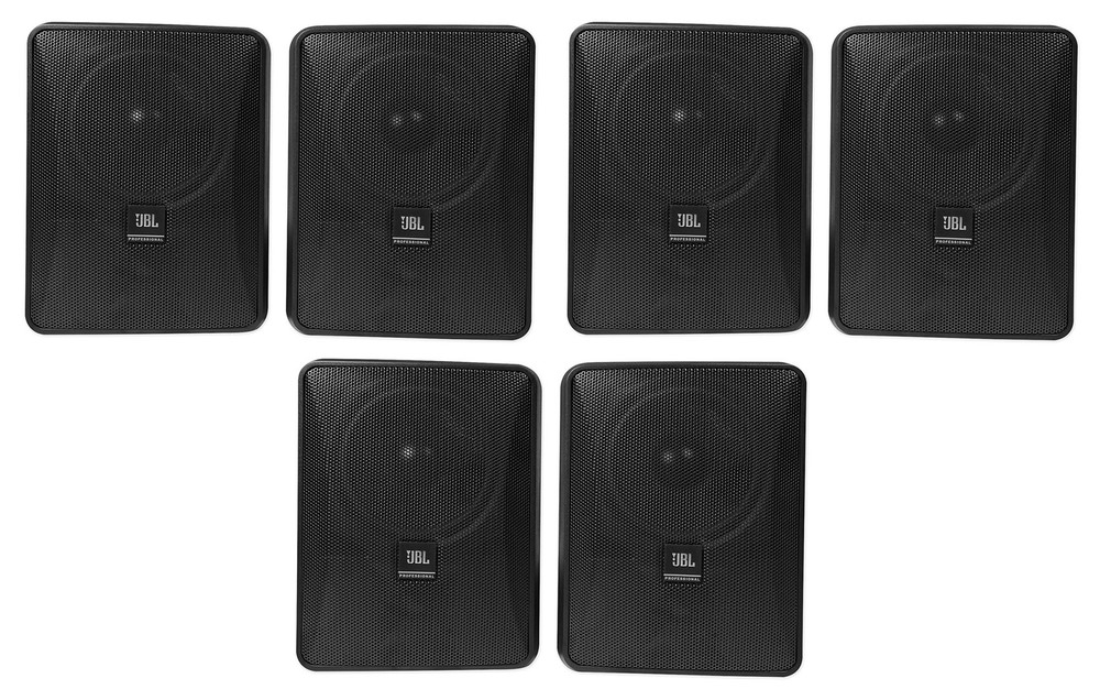 (6) JBL Control 25-1 5.25″ 30w 70v Wall-Mount Commercial Restaurant/Bar Speakers