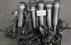 LOT of 5 Various models Microphones Black Used Working