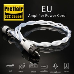 HiFi Audio Power Cable US UK EU AC Schuko Silver Plated OCC PC Power Supply Cord