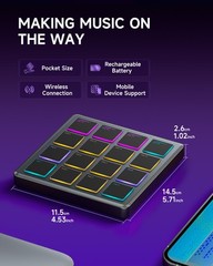 Donner STARRYPAD MINI MIDI Controller 16 Pads Beat Maker Machine Drum Machine