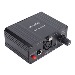 Microphone Preamp High Gain Adjustable For Professional Recording Black For