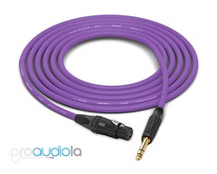 Canare Quad Cable L-4E6S | Neutrik Gold XLR-F to TRS | Purple 35 Feet | 35 Ft.