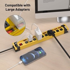Power Strip 10 Outlet,3300J Surge Protector with Individual Switches,9FT Cord…