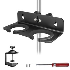 Double Multi Microphone Holder With C Clamp Aluminum/Rubber）for Most Mic Stan…