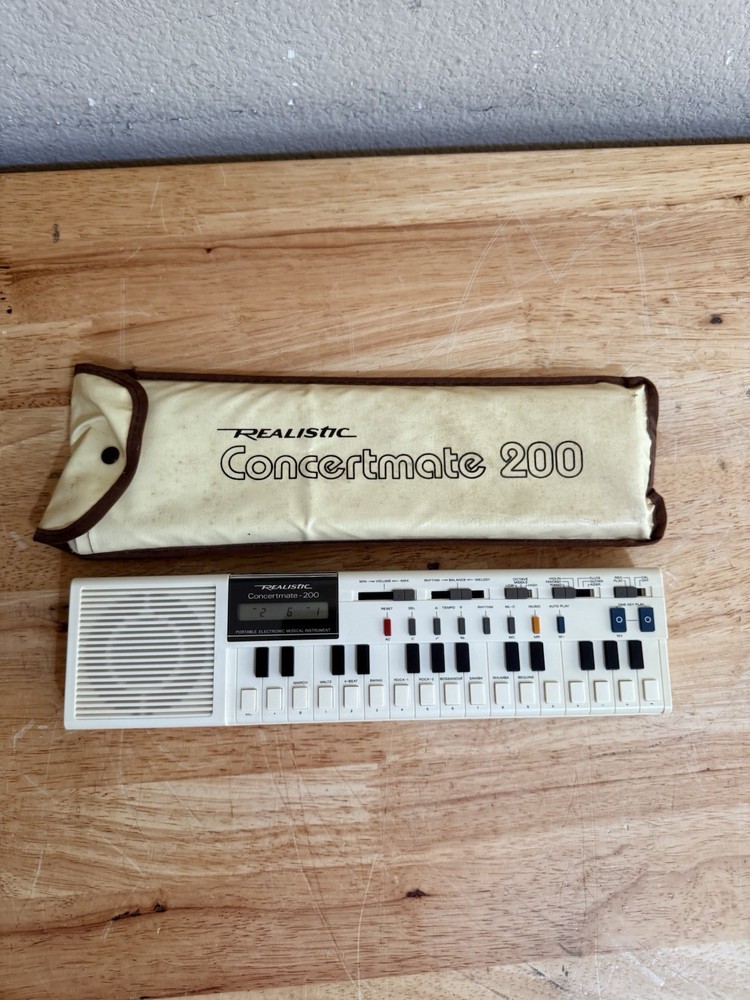 Realistic Concertmate 200 Electronic Keyboard Synthesizer 1980’s – Tested Works