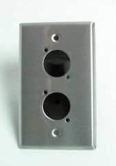 PROCRAFT SPU-2X-SS 1 Gang Stainless Steel Wall Plate Pre-Punched for 2) D Type