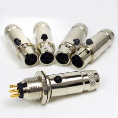 3/4/5/6Pin Mini XLR Connector Microphone Audio Plug Male/Female/Panel Mount Male