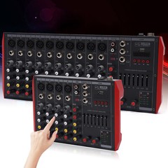 6 Channel Mixing Console Sound Live Studio Audio Mixer USB Bluetooth