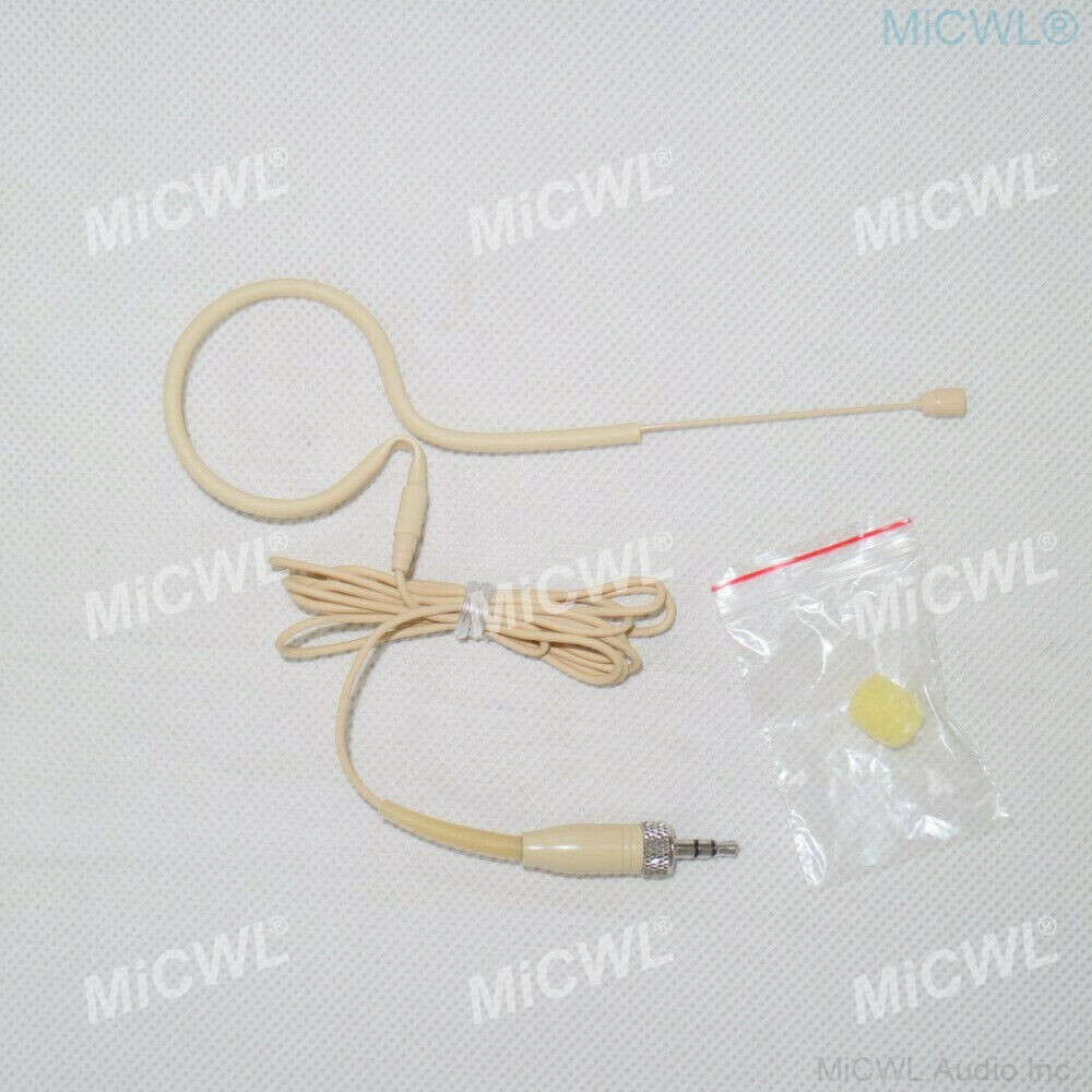 All Beige Headset Microphone for Sennheiser Wireless earset HeadMic 3.5mm Lock
