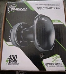 1x Timpano TPT-DH2000 PRO Titanium Driver with 2″ Aluminum Exit PRO Horn 450W