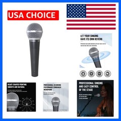 Wm58 Classic Style Dynamic Vocal Instrument with Clean Sound, Metal Body Micr…