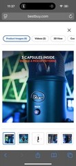 Blue Yeti Professional Multi-Pattern USB Condenser Microphone – Blackout
