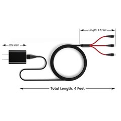 weishan USB C Charging Cable for Rode Wireless Go 2 / ii 4-feet, Black