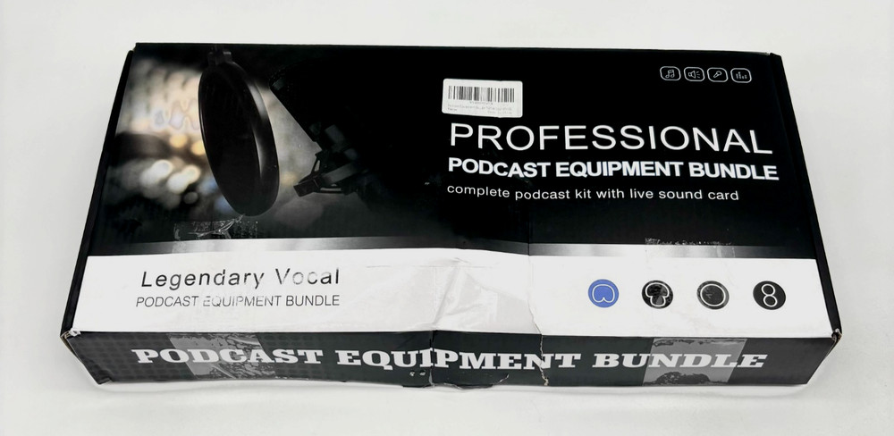 Professional Low Background Noise Podcast Equipment Bundle Gray Black