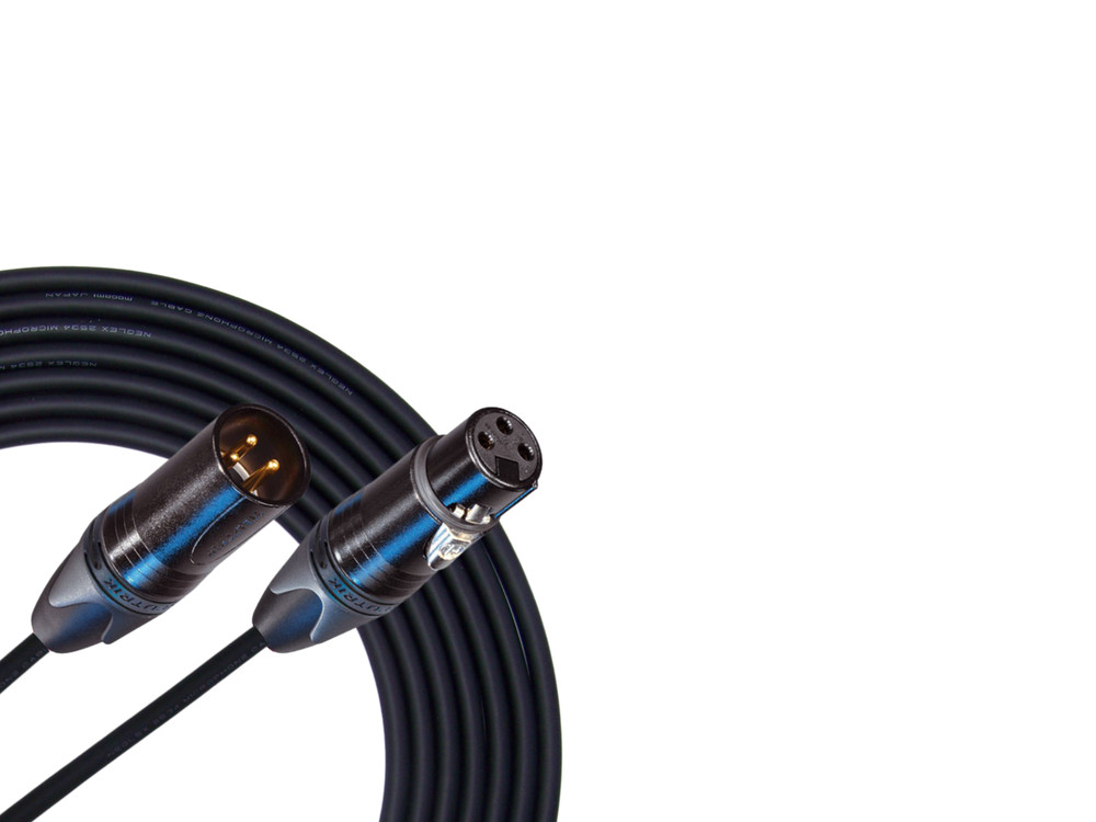 Mogami Quad #2534 Neutrik XLR Black/Gold Microphone Cable 20 ft