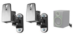 (2) Hidden Wall Mount Swivel Brackets For Mackie CR5BT Studio Monitor Speakers