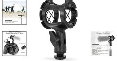 Lightweight Camera Shock Mount for Shotgun Microphones and Accessories