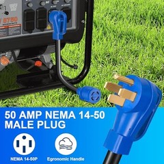 NEMA Generator Transfer Switch Adapter Cord, 50A Male to 30A 14-50P to L14-30R