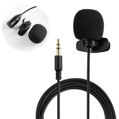 External 3.5mm Hands-Free Wired Lapel Clip Microphone for Speaker Phone Computer