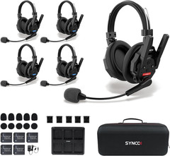 XTALK XMAX5 Wireless Intercom Headset System for 5-Person Events, 500M Range
