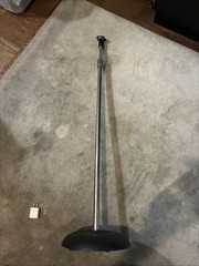 Vintage Atlas Sound Round Base Mic Stand Holder Chrome Telescoping 35″ To 60″