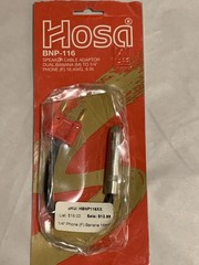 NOS USA Made Quality Hosa BNP-116 1/4″ TS Female to Dual Banana Speaker Adapter