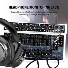 12 Channel Professional Audio Mixer, Bluetooth Studio Mixer with USB, 48V Pow…
