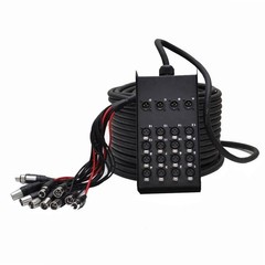 SACB-16x4x100 – 16 Channel XLR Low Profile Snake Cable – 100 Feet