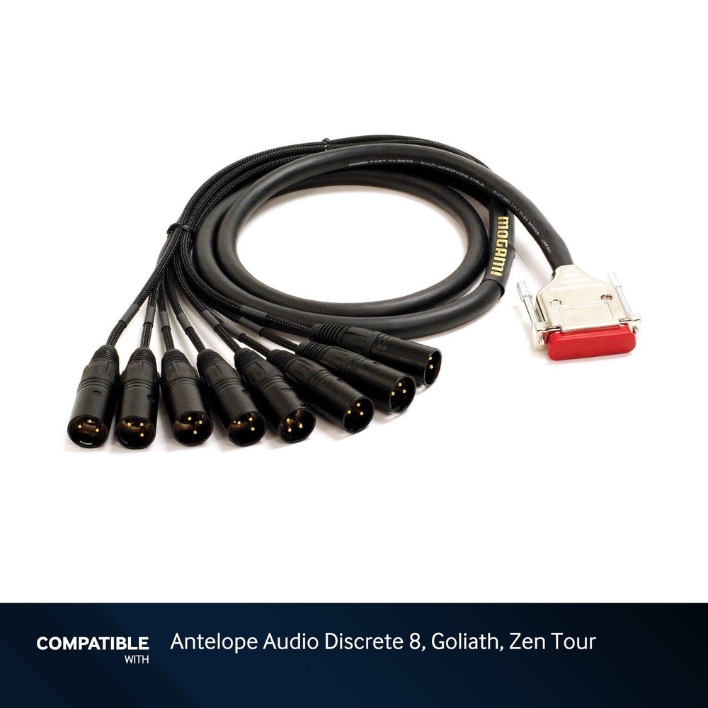 20-foot Mogami Gold DB25-XLRM Snake for Antelope Discrete 8, Goliath, Zen Tour