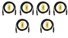 Elite Core 8 Channel 30 ft Stage Drum Sub Snake & 6 XLR Mic Cables 10 ft