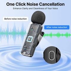 BOYA BY-V20 Wireless Microphones for iPhone 17/16/15 & Android/Laptop with USB-C