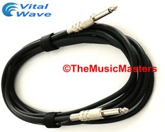 2 Pack 6ft 1/4″ Instrument Guitar Bass Amp Keyboard Audio Cable Cord Wire VWLTW