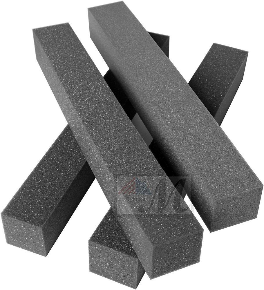 4 Pack 3″ x 3″ x 24″ Acoustic Studio Soundproofing Foam Corner Block Bass Traps