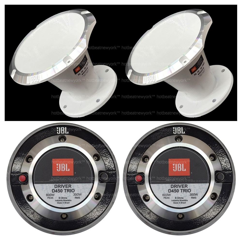 JBL COMBO 2 x D450 TRIO 300W-RMS Drivers and 2 x HL14-50 TRIO BRANCA White Horn