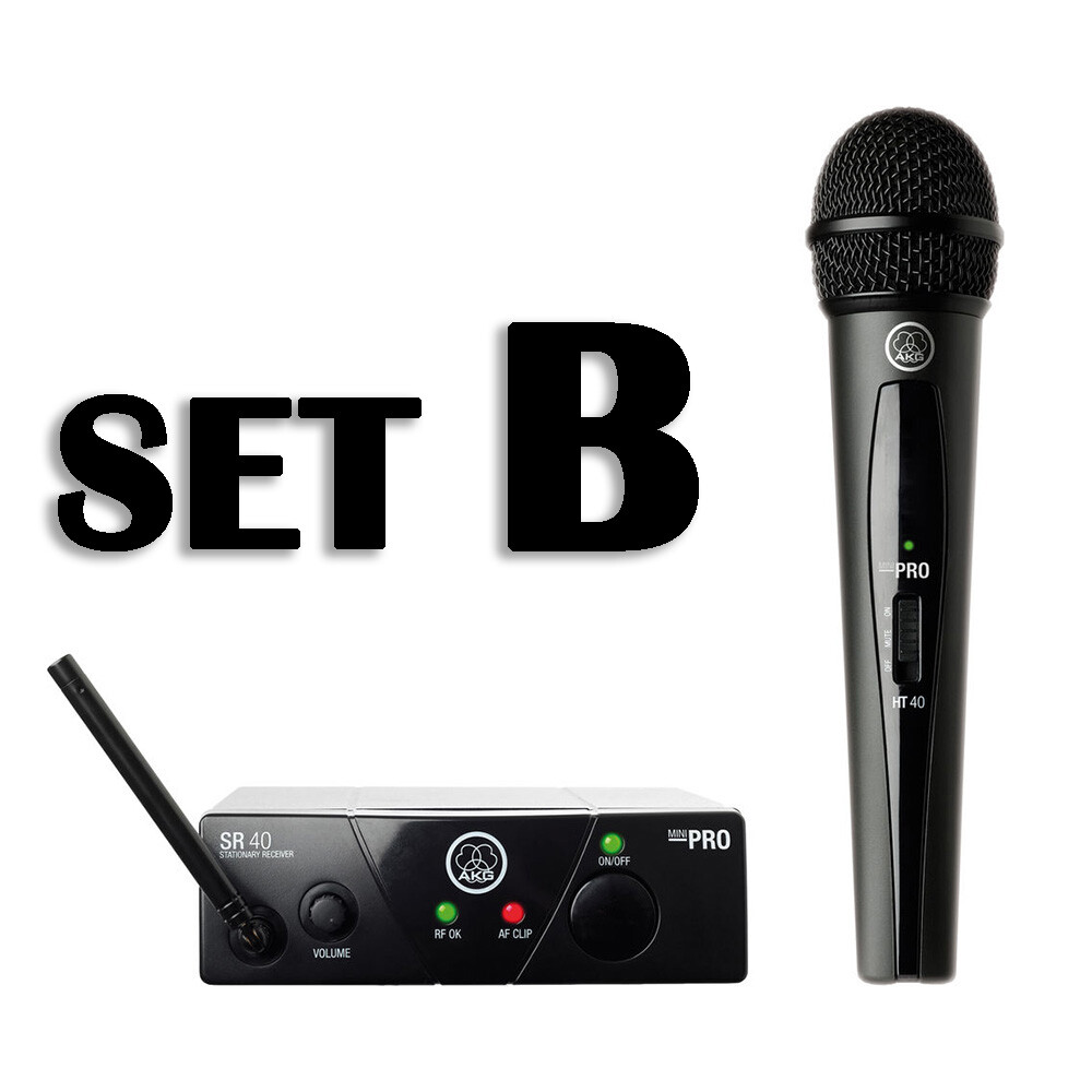 AKG WMS40 Pro MINI Vocal Compact Wireless Handheld Microphone System SET B US25