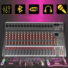 USB Bluetooth Live Studio Audio Mixer 8/12/16 Channels Mixing Console Sound 110V