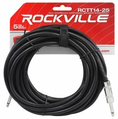 Rockville RCTT1425 25′ 14 AWG 1/4″ TS to 1/4″ TS Speaker Cable 100% Copper